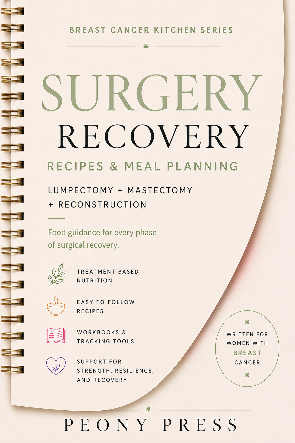 Surgery Recovery cookbook cover in the Breast Cancer Kitchen Series